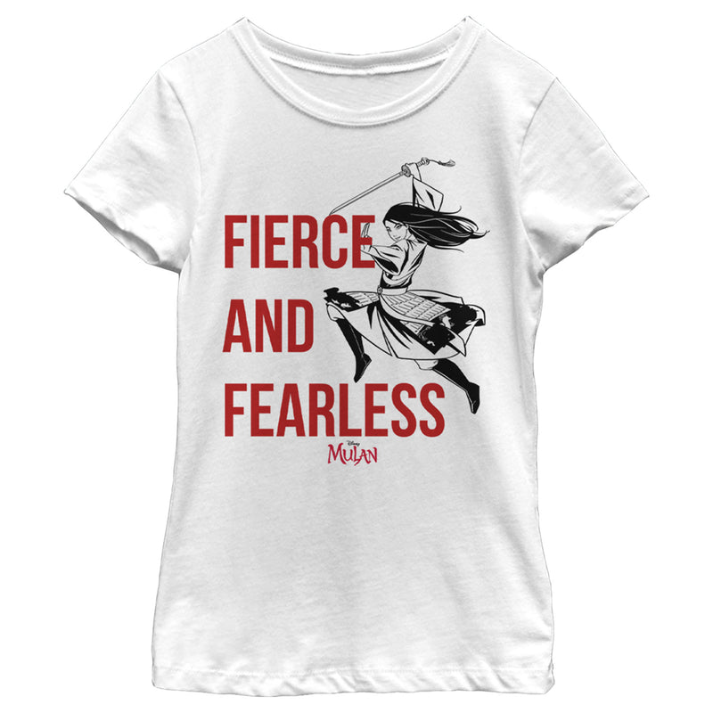 Girl's Mulan Fierce & Fearless T-Shirt