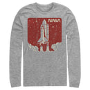 Men's NASA Red And Orange Hue Lift Off Sticker Logo T-Shirt