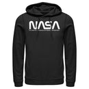 Men's NASA Text Simple Logo Pull Over Hoodie