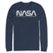 Men's NASA Text Simple Logo Long Sleeve Shirt