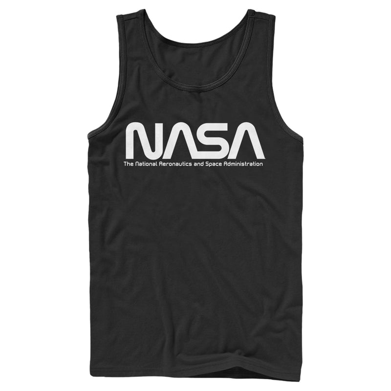 Men's NASA Text Simple Logo Tank Top