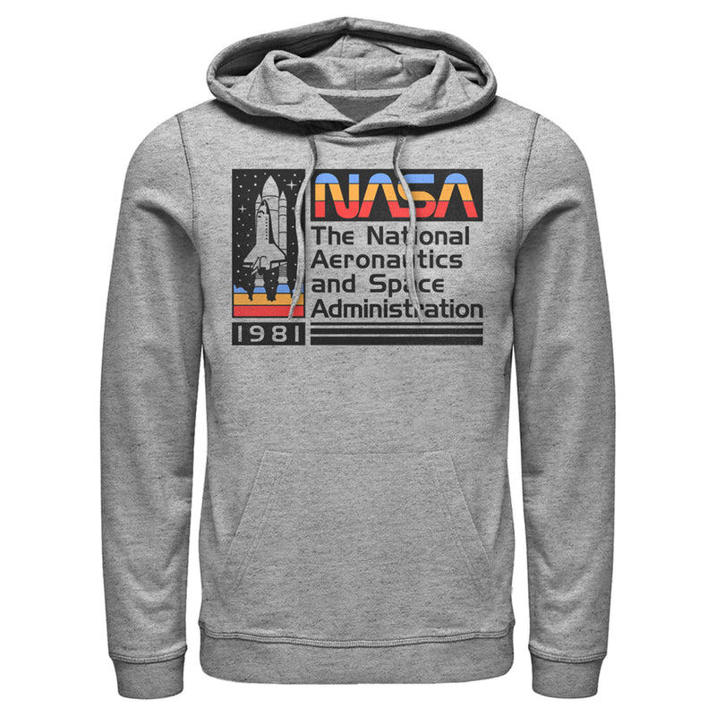 Men's NASA 1981 Retro Stripes Pull Over Hoodie