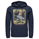 Men's NASA Retro Rocket Poster Pull Over Hoodie