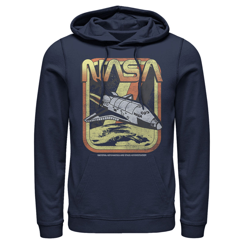 Men's NASA Retro Rocket Poster Pull Over Hoodie