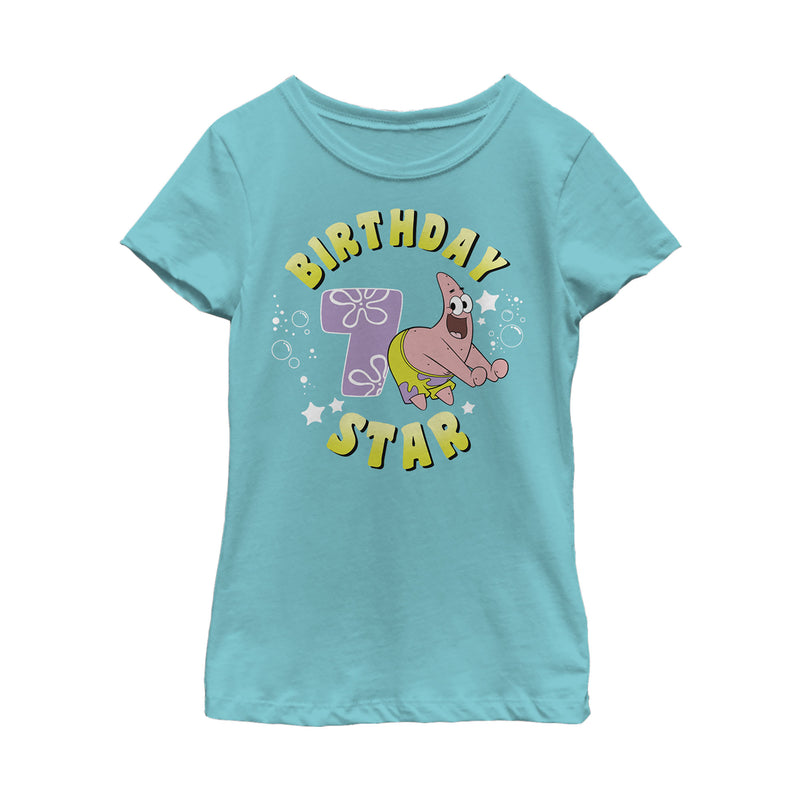 Girl's SpongeBob SquarePants Patrick 7th Birthday T-Shirt