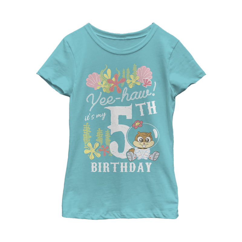 Girl's SpongeBob SquarePants Sandy 5th Birthday T-Shirt