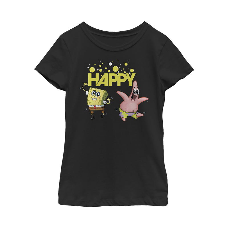 Girl's SpongeBob SquarePants Puppy-Eyed Happiness T-Shirt