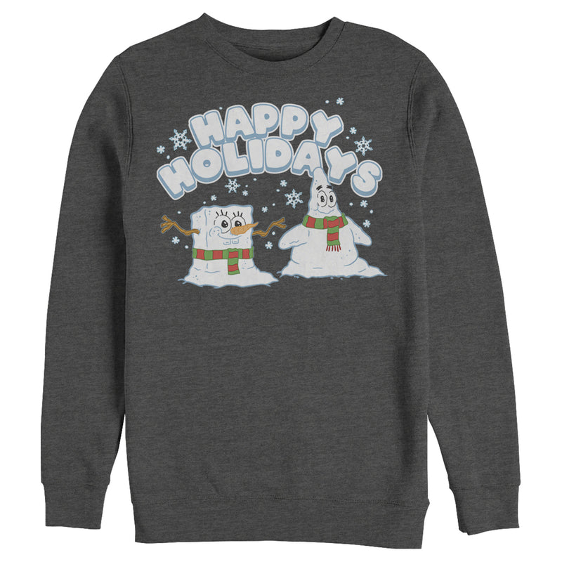 Men's SpongeBob SquarePants Happy Holiday Snowman Sweatshirt