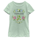 Girl's Nintendo Yoshi's Crafted World Fearless Floral Portrait T-Shirt