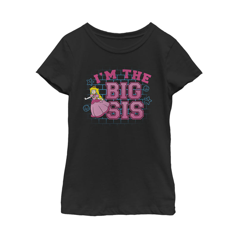 Girl's Nintendo Princess Peach Big Sis T-Shirt