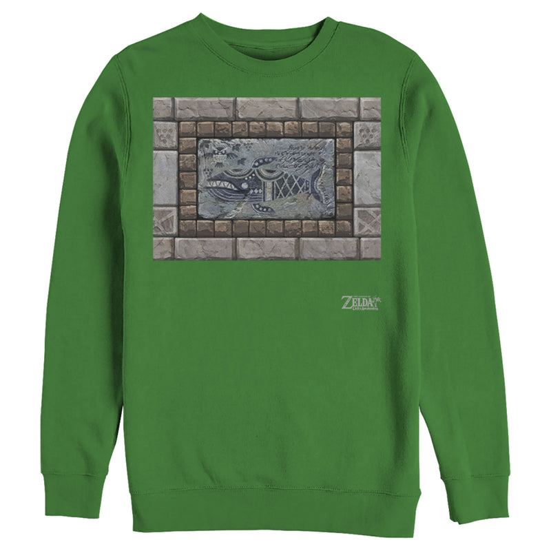 Men's Nintendo Legend of Zelda Link's Awakening Whale Stone Tablet Sweatshirt