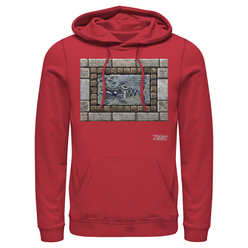 Men's Nintendo Legend of Zelda Link's Awakening Whale Stone Tablet Pull Over Hoodie