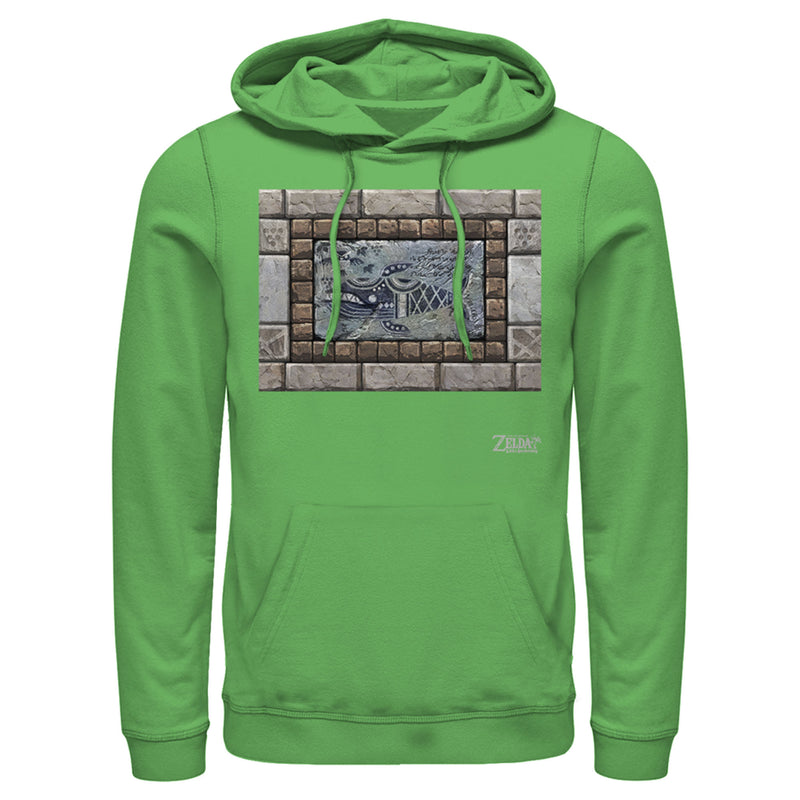 Men's Nintendo Legend of Zelda Link's Awakening Whale Stone Tablet Pull Over Hoodie