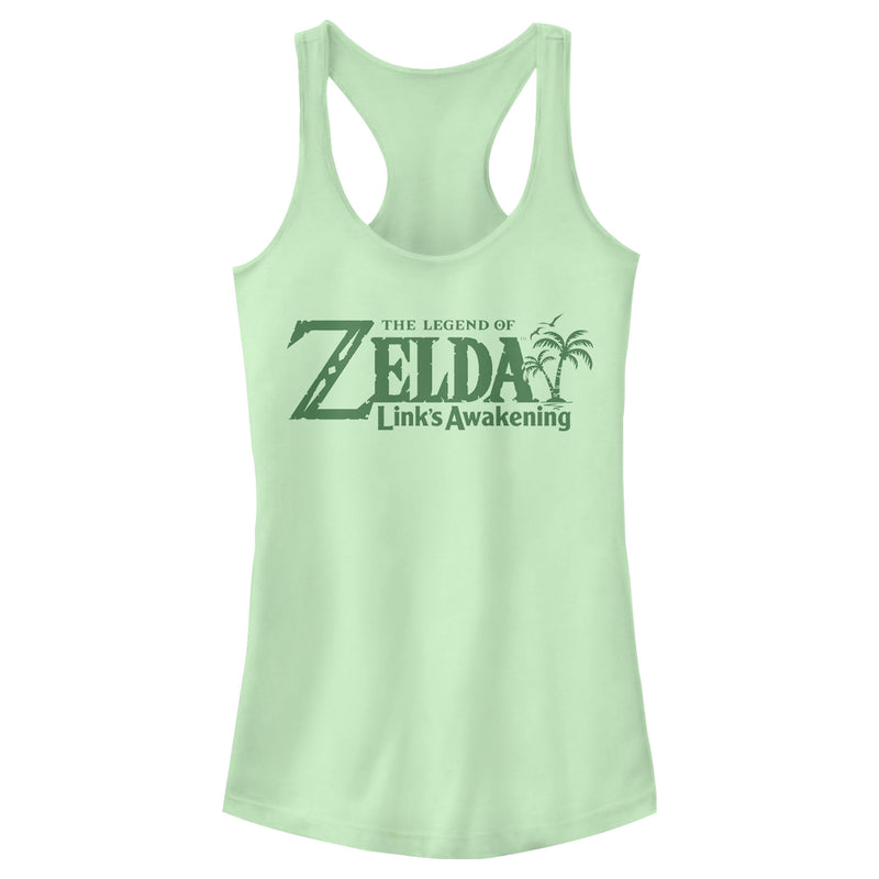 Junior's Nintendo Legend of Zelda Link's Awakening Palm Logo Racerback Tank Top