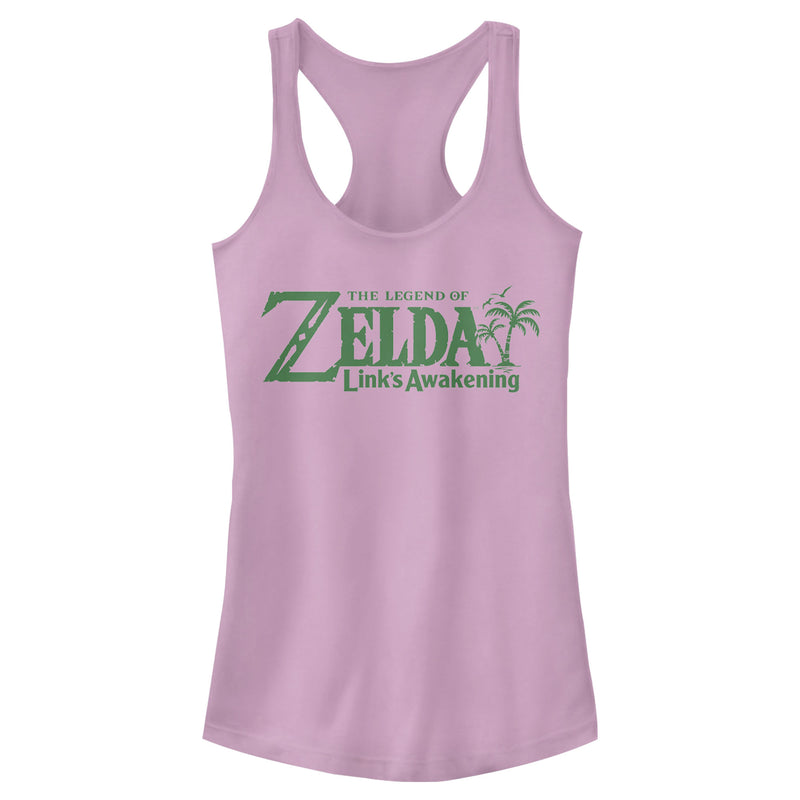 Junior's Nintendo Legend of Zelda Link's Awakening Palm Logo Racerback Tank Top