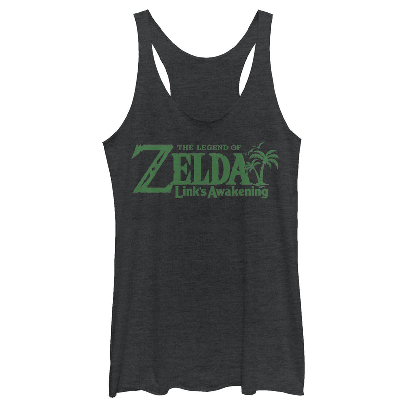 Women's Nintendo Legend of Zelda Link's Awakening Palm Logo Racerback Tank Top