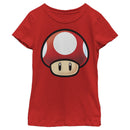 Girl's Nintendo Mario Mushroom T-Shirt