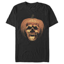 Men's Halloween II Skeleton Carved Pumpkin T-Shirt