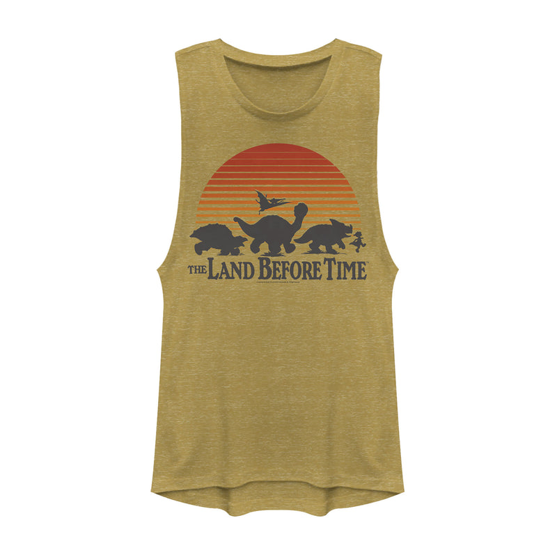 Junior's The Land Before Time Retro Friend Silhouette Festival Muscle Tee