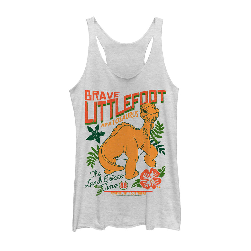 Women's The Land Before Time Tropical Littlefoot Poster Racerback Tank Top