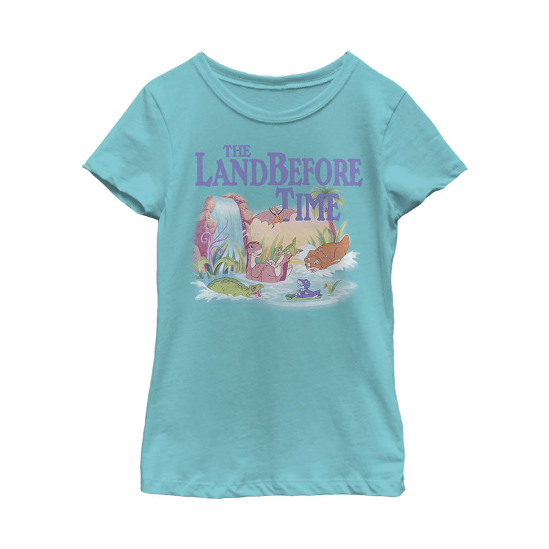 Girl's The Land Before Time Dinosaur Summer Splash T-Shirt