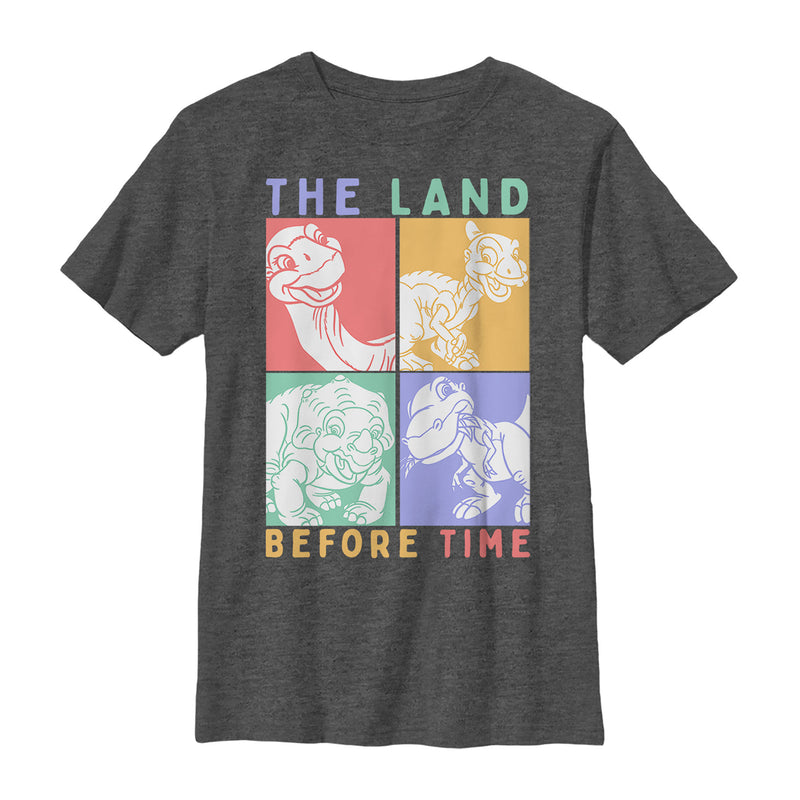 Boy's The Land Before Time Dinosaur Squares T-Shirt