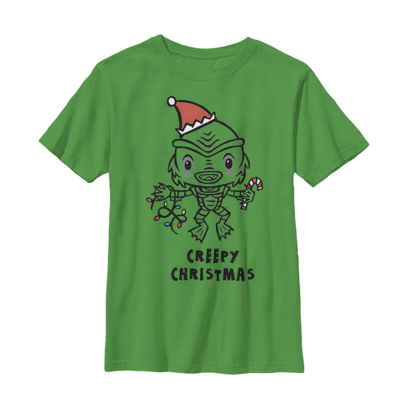 Boy's Universal Monsters Christmas Creature from the Lagoon Creepy T-Shirt