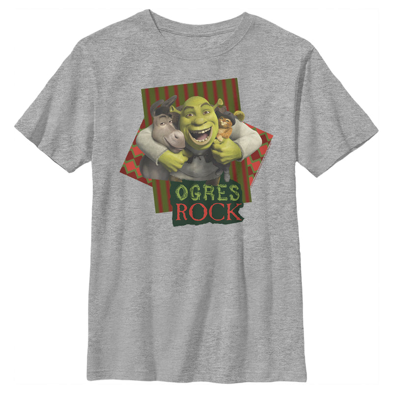 Boy's Shrek Christmas Ogres Rock Trio T-Shirt