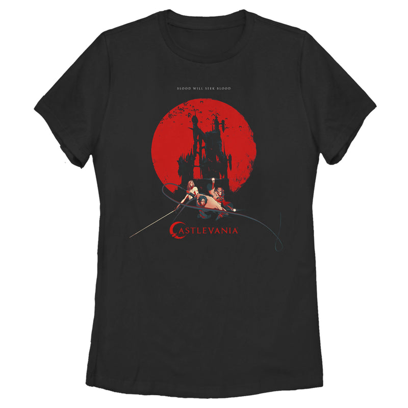 Women's Castlevania Seek Blood Poster T-Shirt