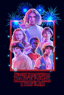 Men's Stranger Things Fourth of July  Character Frame T-Shirt