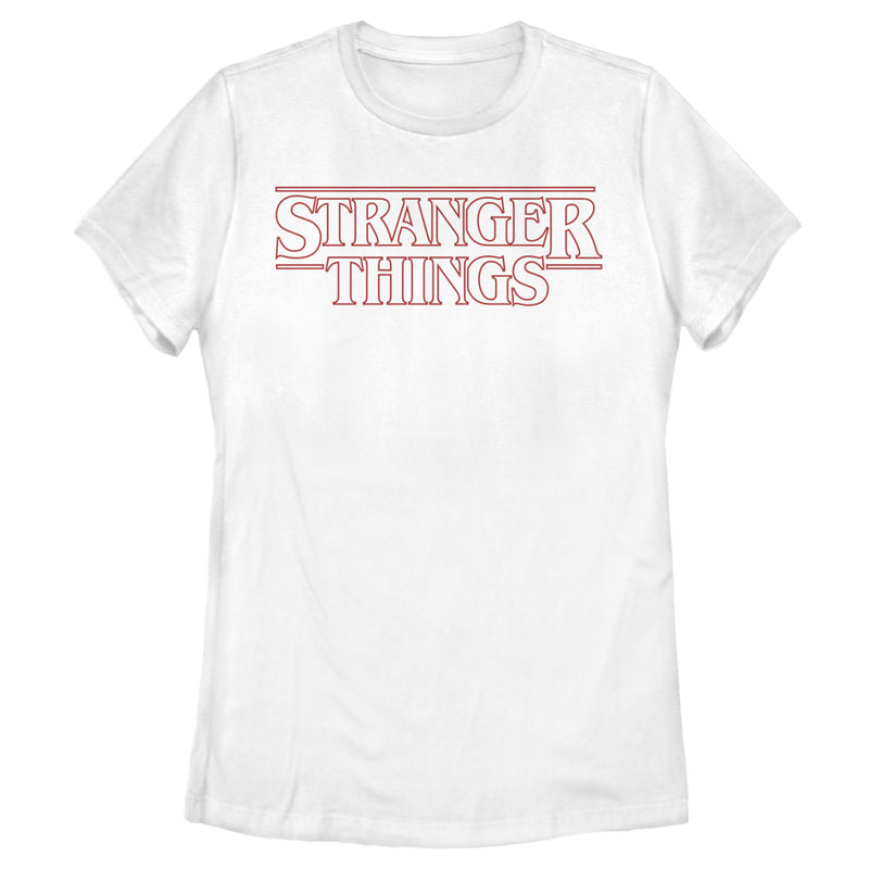 Women's Stranger Things Sleek Outline Logo T-Shirt