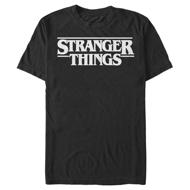 Men's Stranger Things Ghostly White Logo T-Shirt