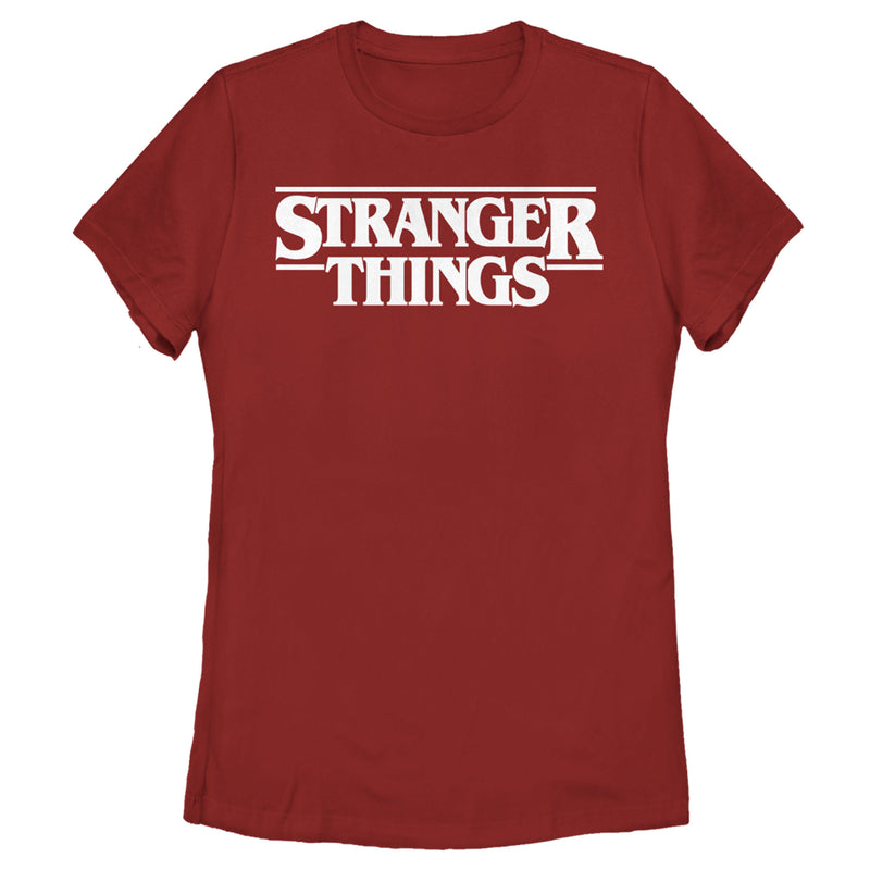 Women's Stranger Things Ghostly Logo T-Shirt