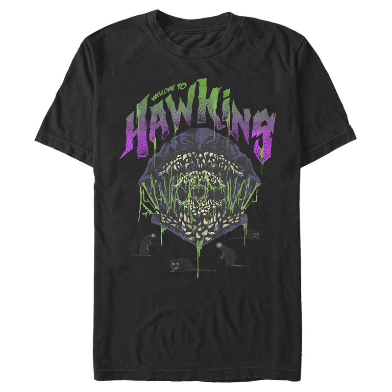Men's Stranger Things Welcome to Hawkins Monster T-Shirt