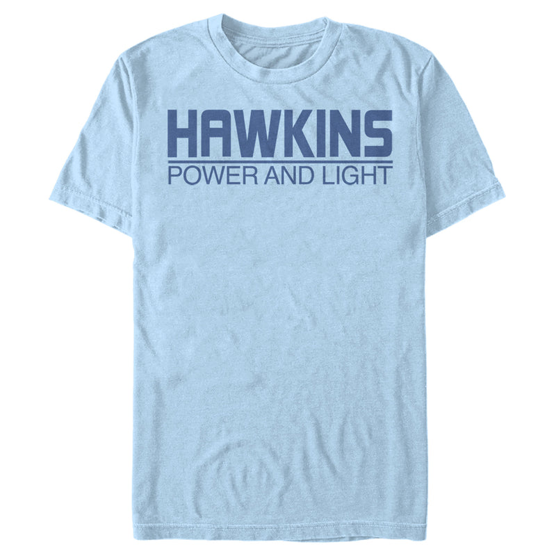 Men's Stranger Things Hawkins Power and Light Logo T-Shirt