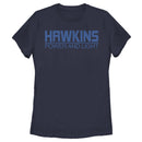 Women's Stranger Things Hawkins Power and Light Logo T-Shirt