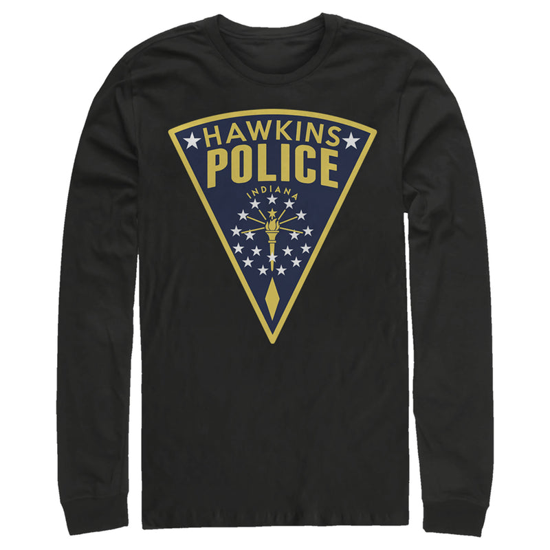 Men's Stranger Things Hawkins Police Crest Long Sleeve Shirt