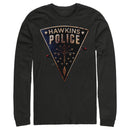 Men's Stranger Things Hawkins Police Rat Crest Long Sleeve Shirt