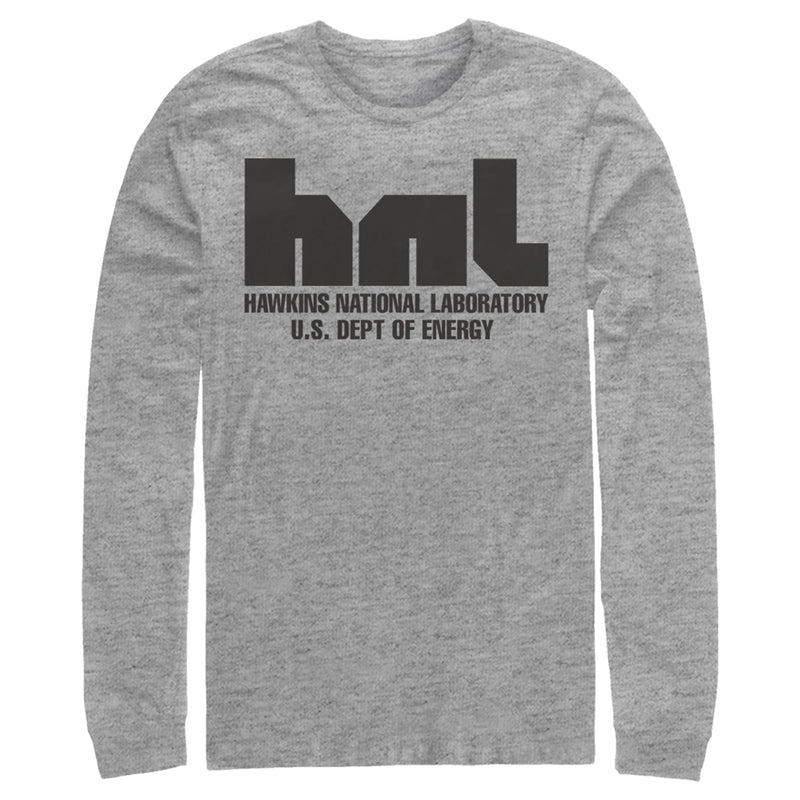 Men's Stranger Things Hawkins National Lab Logo Long Sleeve Shirt