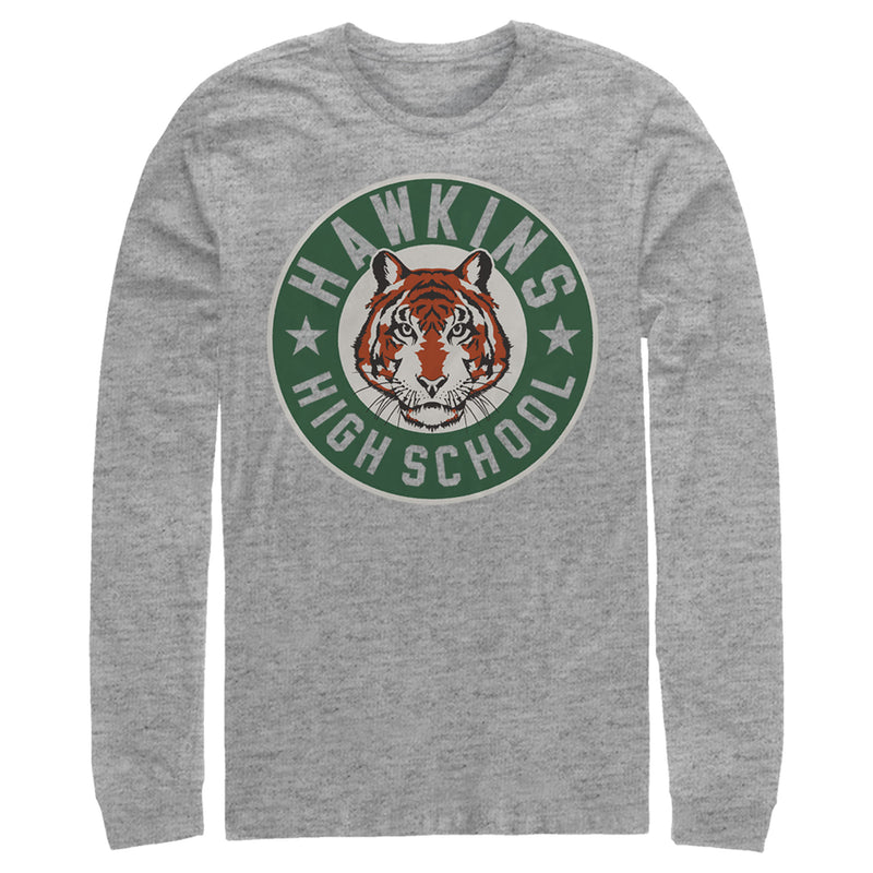 Men's Stranger Things Hawkins High School Tiger Mascot Long Sleeve Shirt