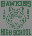 Junior's Stranger Things Hawkins High School Tiger 1983 Cowl Neck Sweatshirt