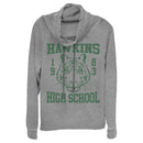 Junior's Stranger Things Hawkins High School Tiger 1983 Cowl Neck Sweatshirt