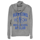Junior's Stranger Things Hawkins AV Club 1983 Cowl Neck Sweatshirt