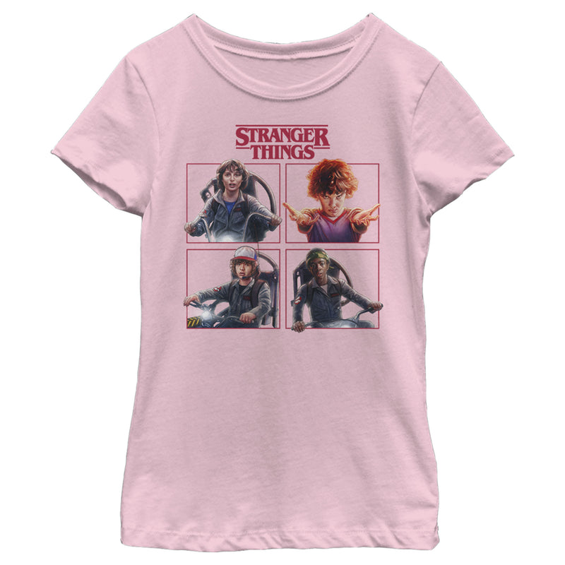 Girl's Stranger Things Character Squares T-Shirt
