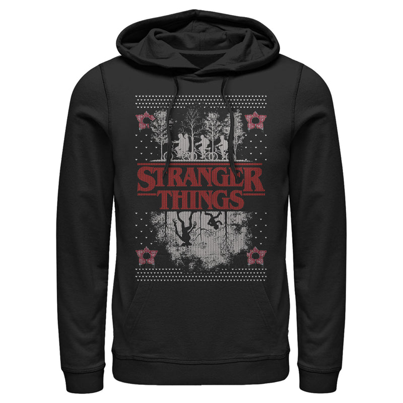 Men's Stranger Things Ugly Christmas Style Pull Over Hoodie