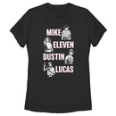 Women's Stranger Things Mike Eleven Dustin Lucas T-Shirt