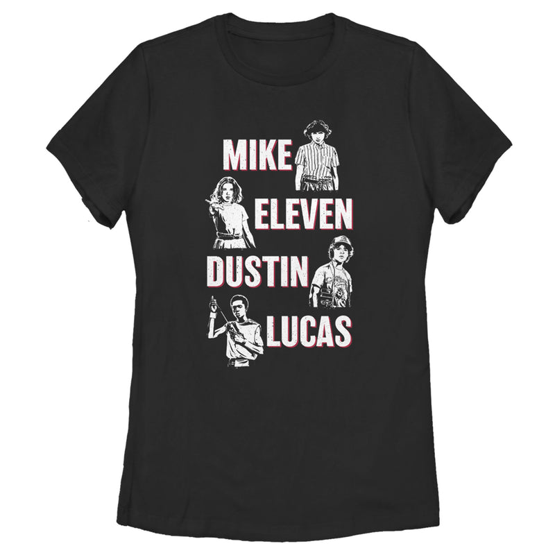 Women's Stranger Things Mike Eleven Dustin Lucas T-Shirt