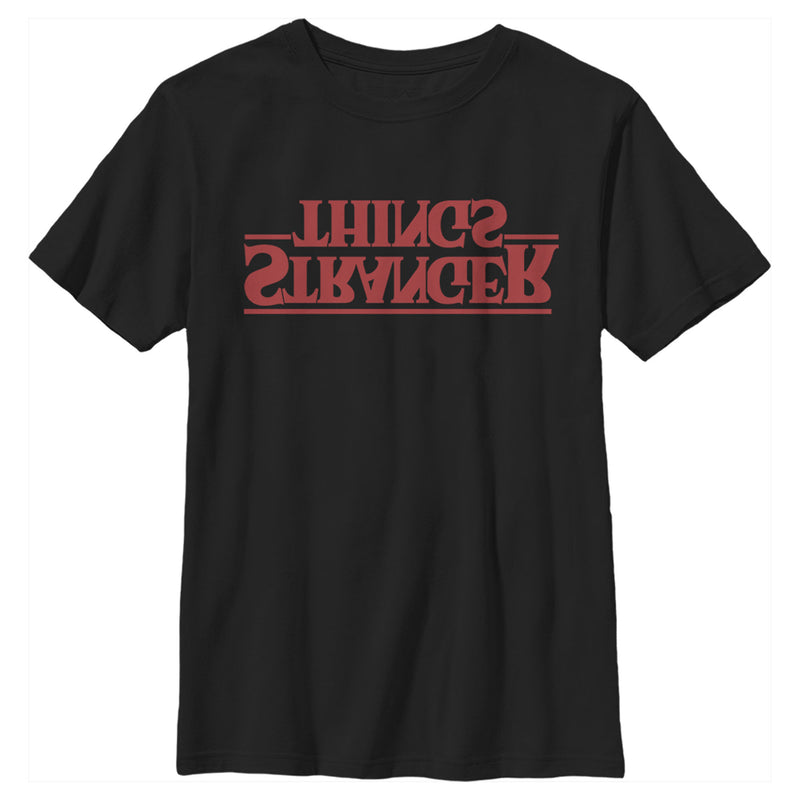 Boy's Stranger Things Upside Down Logo T-Shirt