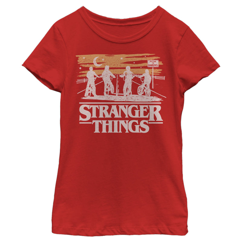 Girl's Stranger Things Starry Bike Ride T-Shirt