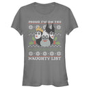 Junior's Disney Princesses Christmas Naughty List T-Shirt